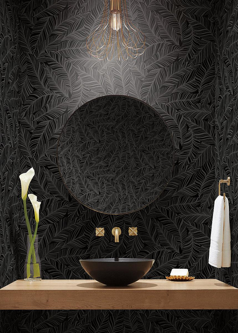 Wallpaper Rainforest Canopy Wallpaper // Black 