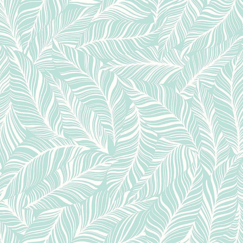 Wallpaper Rainforest Canopy Wallpaper Sample // Aqua 8 x 10 