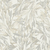 Wallpaper Rainforest Leaves Wallpaper // Cream & Grey 