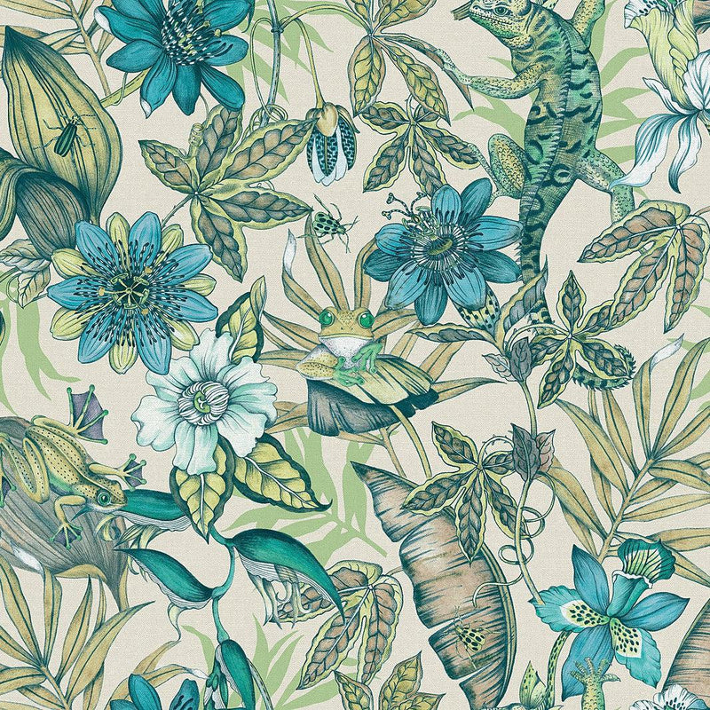 Wallpaper Rainforest Wallpaper Sample // Multicolor 8 x 10 
