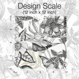 Wallpaper Rainforest Wallpaper // White & Charcoal 