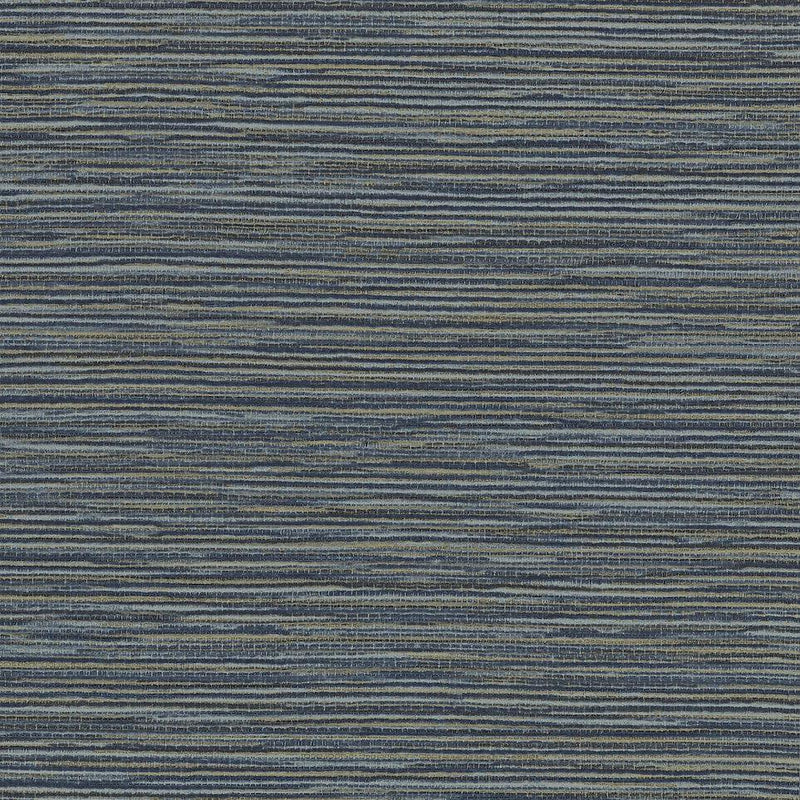 Wallpaper Ramie Weave Grasscloth Wallpaper Sample // Dark Blue Metallic 8 x 10 