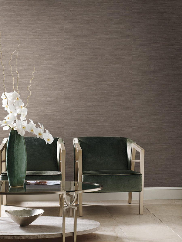 Wallpaper Ramie Weave Wallpaper // Dark Grey 