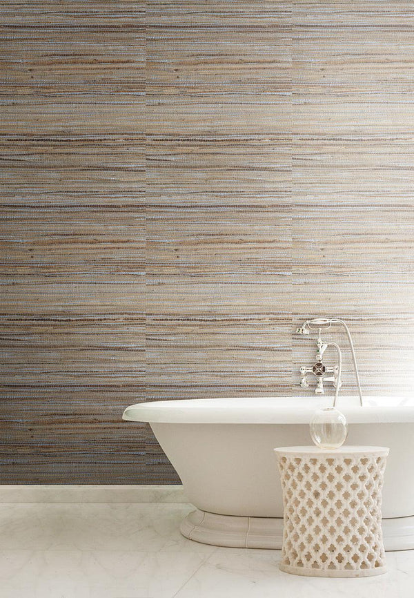 Wallpaper Raw Jute Grasscloth Wallpaper // Metallic 