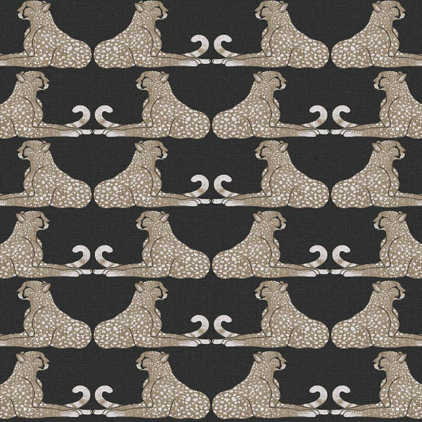 Wallpaper Reclining Cheetahs Peel & Stick Wallpaper // Black 