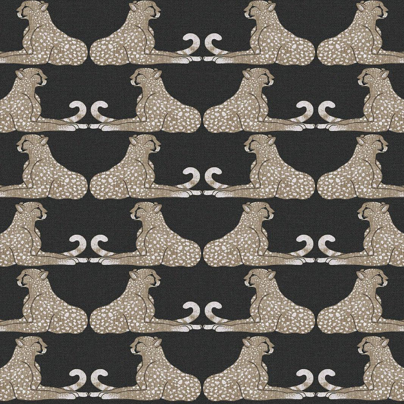 Wallpaper Reclining Cheetahs Peel & Stick Wallpaper Sample // Black 8 x 10 