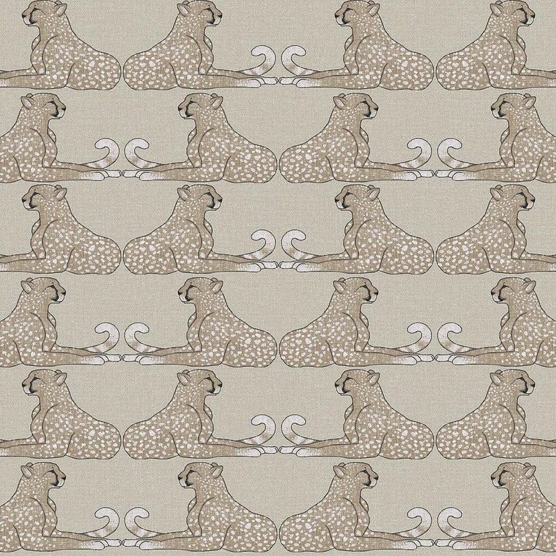 Wallpaper Reclining Cheetahs Peel & Stick Wallpaper Sample // Brown 8 x 10 