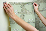 Wallpaper Reclining Cheetahs Peel & Stick Wallpaper // Taupe 
