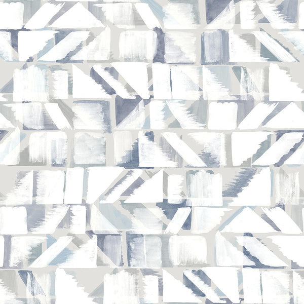 Wallpaper Refraction Peel & Stick Wallpaper // Blue & Grey 