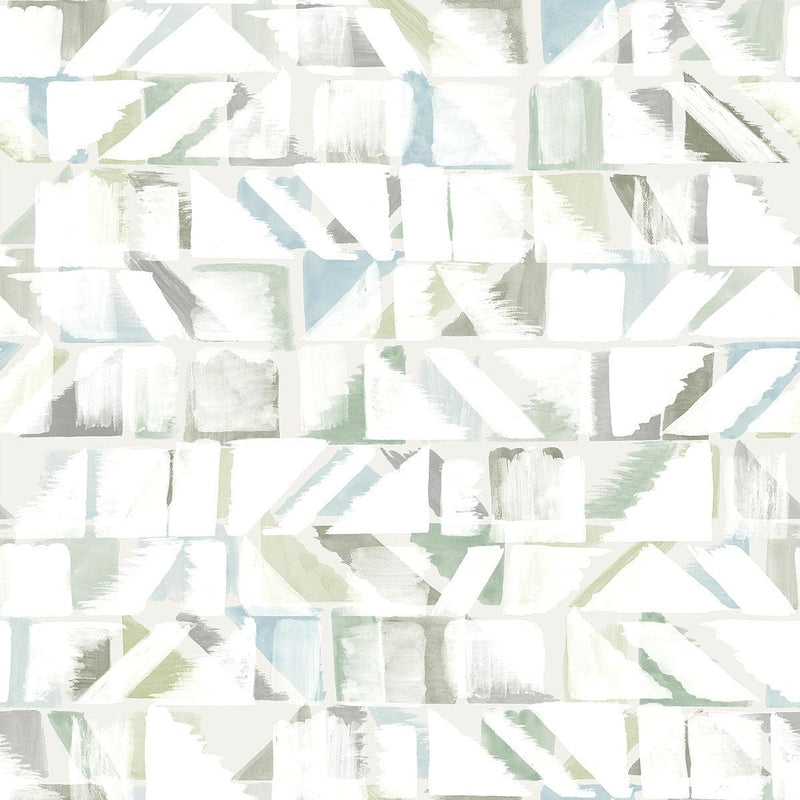 Wallpaper Refraction Peel & Stick Wallpaper Sample // Blue 8 x 10 