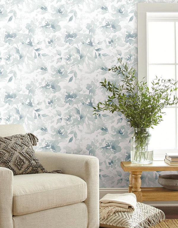 Wallpaper Renewed Floral Wallpaper // Blue 