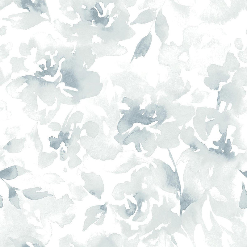 Wallpaper Renewed Floral Wallpaper Sample // Blue 8 x 10 