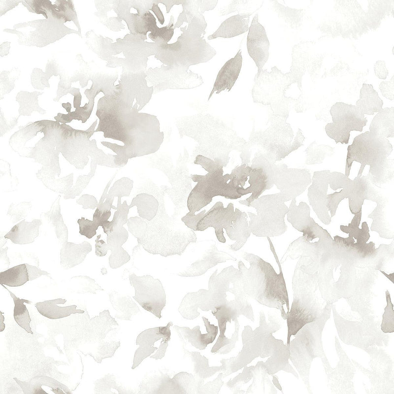 Wallpaper Renewed Floral Wallpaper Sample // Neutral 8 x 10 