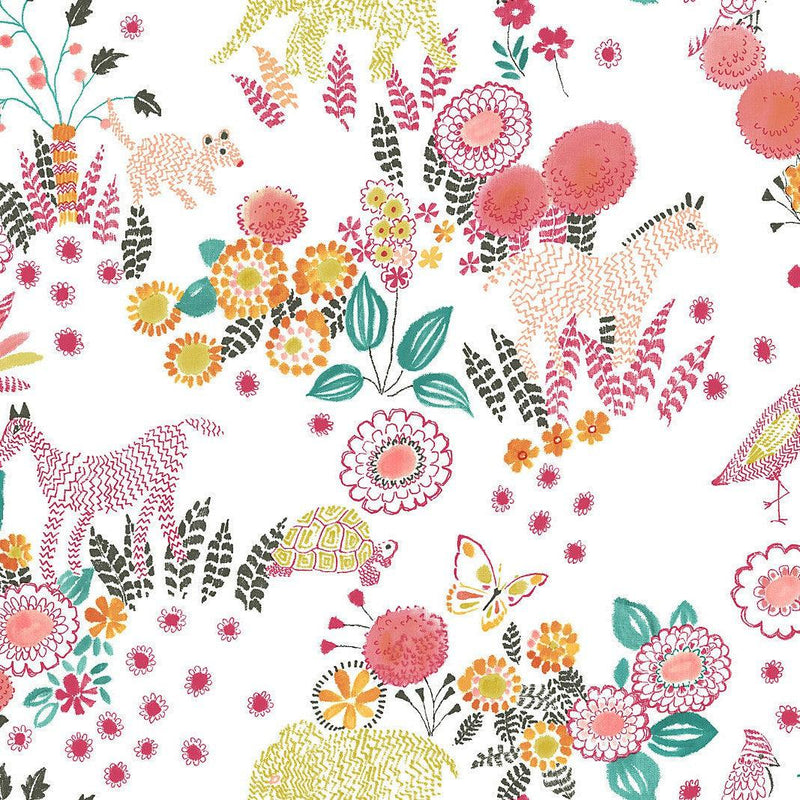Wallpaper Reverie Peel & Stick Wallpaper Sample // Coral 8 x 10 