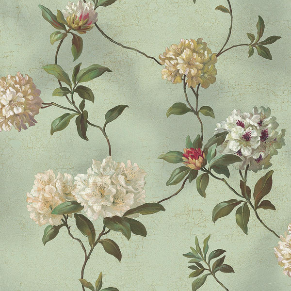 Wallpaper Rhododendron Script Wallpaper // Blue 