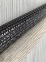 Wallpaper Ribbon Bamboo Wallpaper // Black & Silver Metallic 