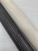 Wallpaper Ribbon Bamboo Wallpaper // Black & Silver Metallic 