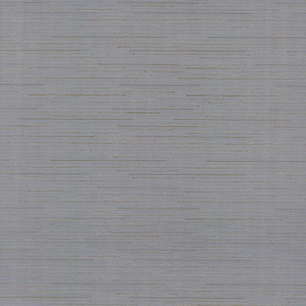 Wallpaper Ribbon Bamboo Wallpaper // Blue & Silver Metallic 
