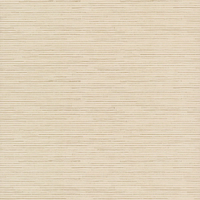 Wallpaper Ribbon Bamboo Wallpaper // Cream & Gold Metallic 