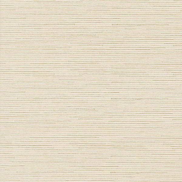 Wallpaper Ribbon Bamboo Wallpaper // Cream & Gold Metallic 