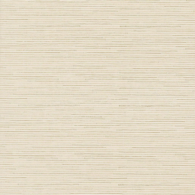 Wallpaper Ribbon Bamboo Wallpaper Sample // Cream & Gold Metallic 8 x 10 