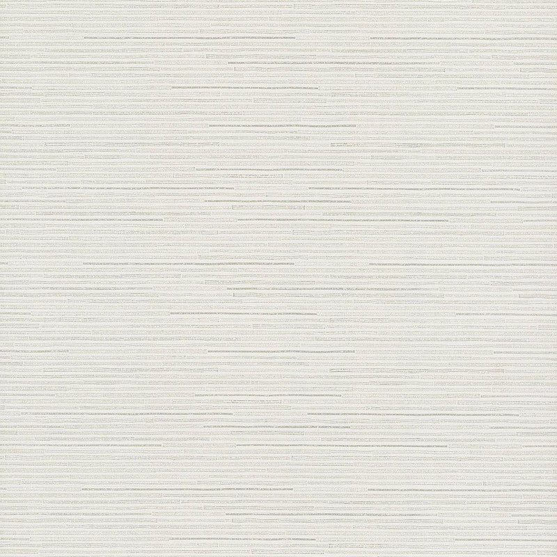 Wallpaper Ribbon Bamboo Wallpaper Sample // White & Silver Metallic 8 x 10 