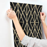 Wallpaper Riviera Bamboo Trellis Wallpaper // Black 