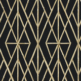 Wallpaper Riviera Bamboo Trellis Wallpaper // Black 