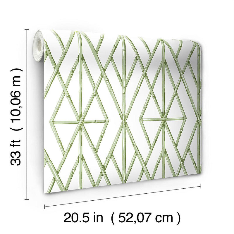 Wallpaper Riviera Bamboo Trellis Wallpaper // Green 