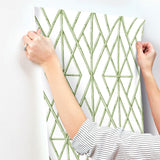 Wallpaper Riviera Bamboo Trellis Wallpaper // Green 