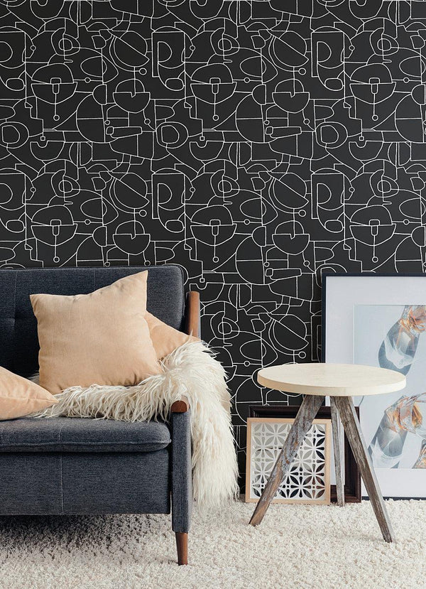 Wallpaper Robotics Peel & Stick Wallpaper // Black 