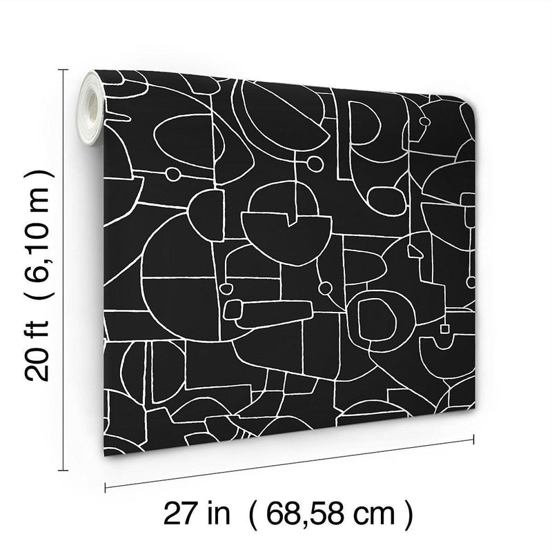 Wallpaper Robotics Peel & Stick Wallpaper // Black 