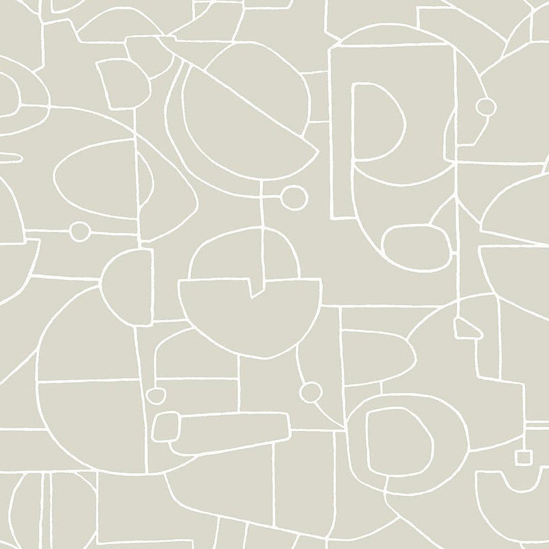 Wallpaper Robotics Peel & Stick Wallpaper Sample // Beige 8 x 10 