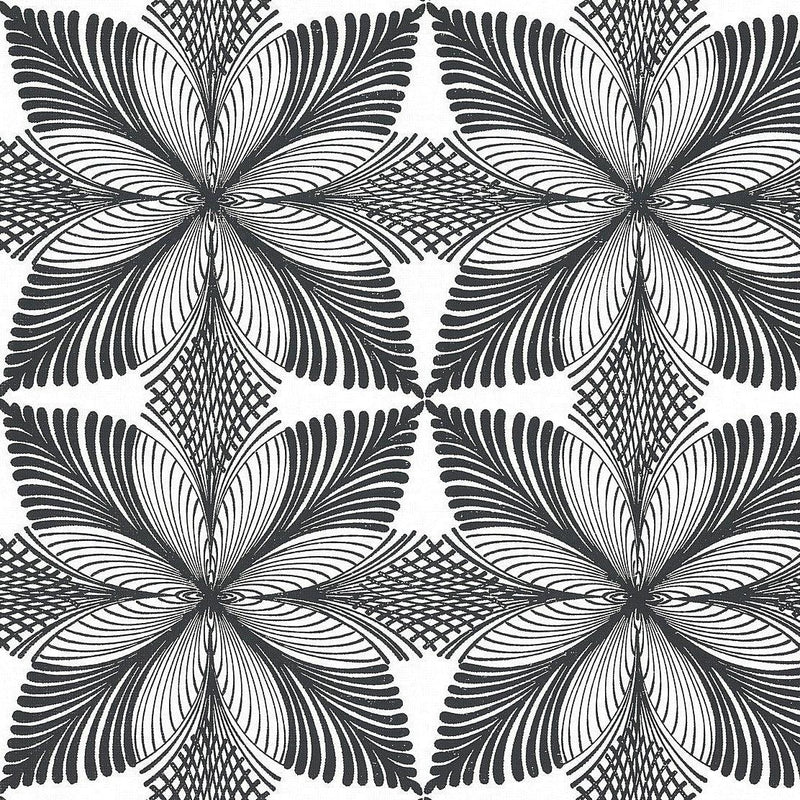 Wallpaper Roulettes Wallpaper Sample // Cream & Black 8 x 10 