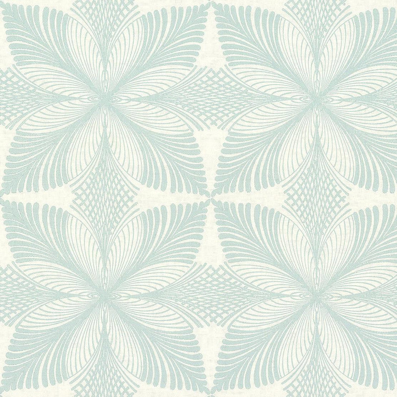 Wallpaper Roulettes Wallpaper Sample // Cream & Blue 8 x 10 