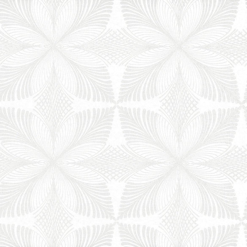 Wallpaper Roulettes Wallpaper Sample // Lily White & Cream 8 x 10 