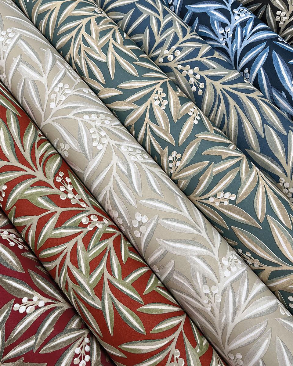Wallpaper Rovan Black Wallpaper - Designer Rowan Wallpaper for Home Decor