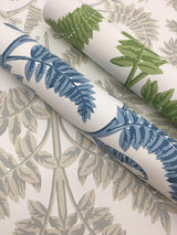 Wallpaper Royal Fern Damask Wallpaper // Blue 