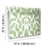 Wallpaper Royal Fern Damask Wallpaper // Green 