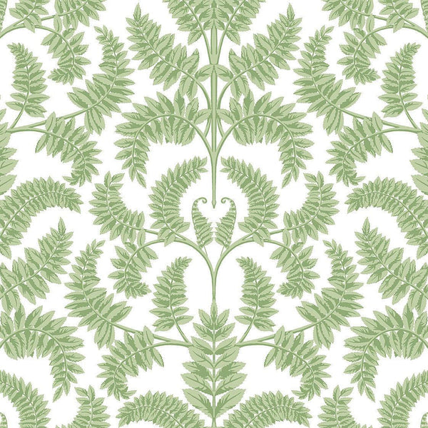 Wallpaper Royal Fern Damask Wallpaper // Green 