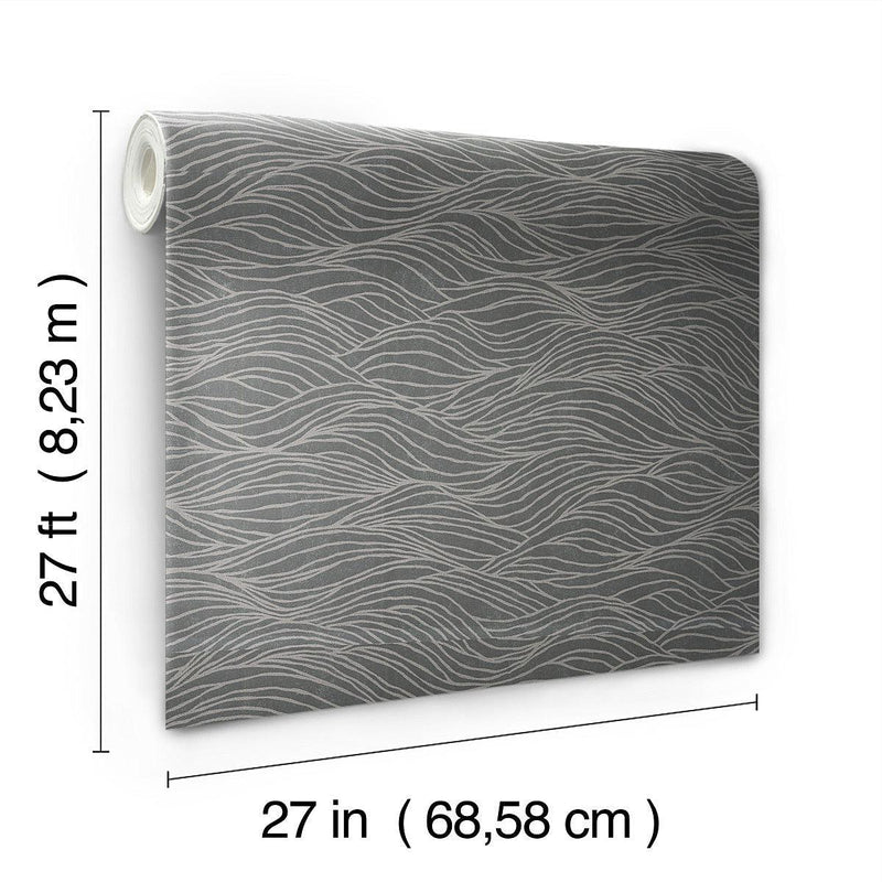Wallpaper Sand Crest Wallpaper // Silver 