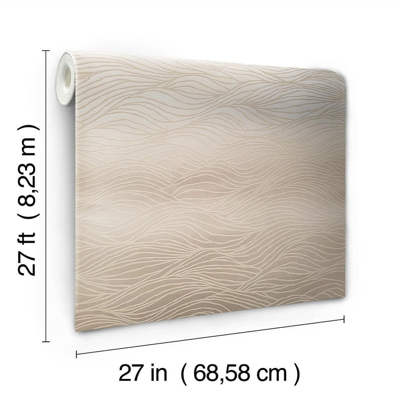 Wallpaper Sand Crest Wallpaper // Tan 