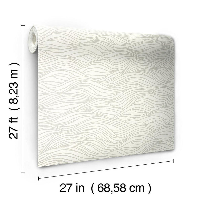 Wallpaper Sand Crest Wallpaper // White 