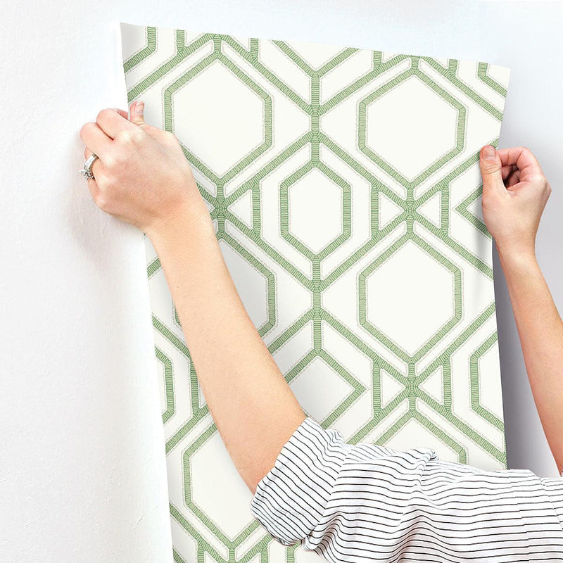 Wallpaper Sawgrass Trellis Wallpaper // Green 