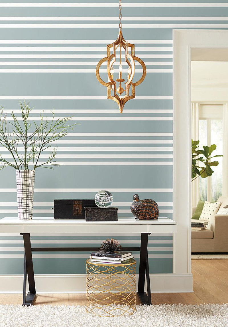 Wallpaper Scholarship Stripe Wallpaper // Blue 