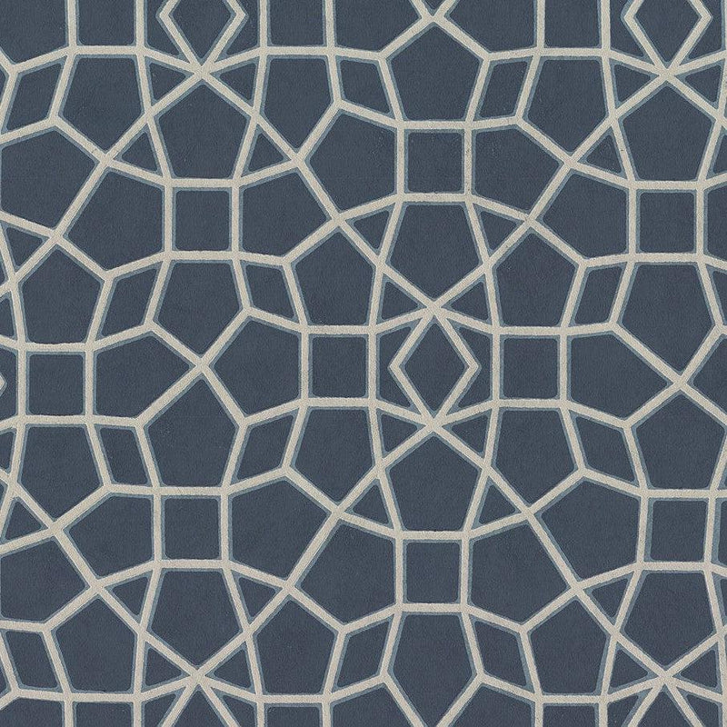 Wallpaper Sculptural Web Wallpaper Sample // Blue 8 x 10 