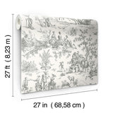 Wallpaper Seasons Toile Wallpaper // Grey 
