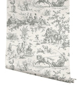 Wallpaper Seasons Toile Wallpaper // Grey 