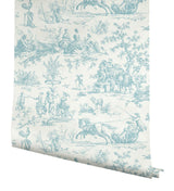 Wallpaper Seasons Toile Wallpaper // Teal 