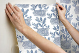 Wallpaper Seedlings Peel & Stick Wallpaper // Blue 